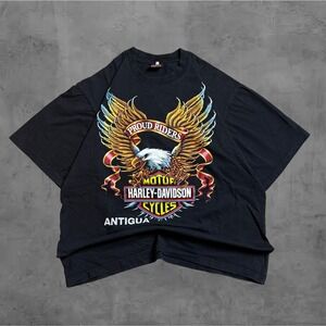 Vintage Harley Davidson Black Tee‎ Super Rare Grunge Y2K Boxy Fit